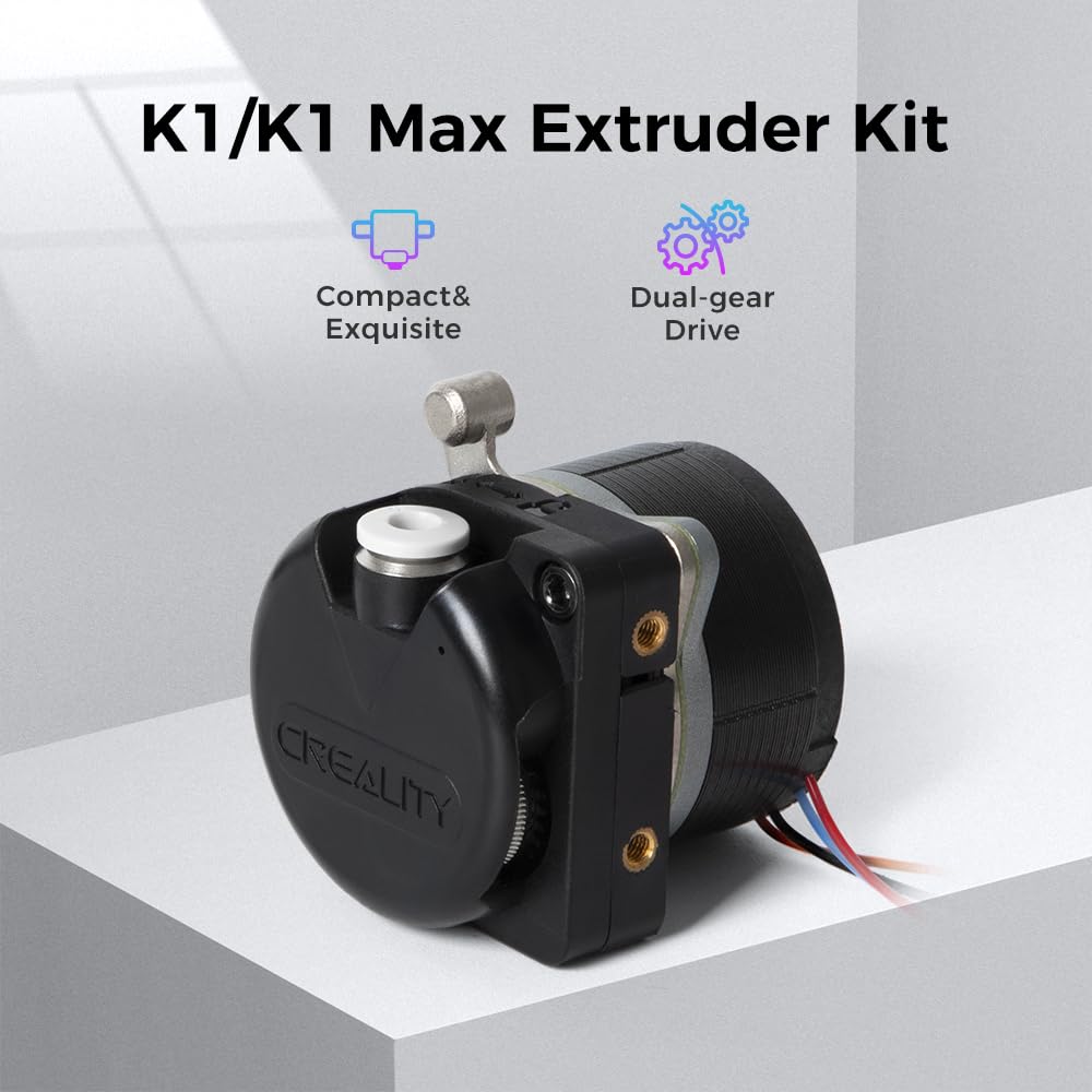 Creality K1/K1 Max/K1C Extruder with Motor, Official Upgraded K1 Extrusion Mechanism Kit Direct Drive Extruder Dual Gear Feeding Smooth Feeding High Speed Printing for K1 SE/Ender 3 V3 Plus 3D Printer