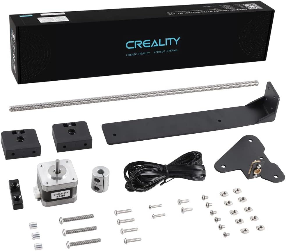 Creality 3D Official Printer Ender 3 Dual Z-axis Upgrade Kit with Lead Screw, Metal Power Supply Holder and Stepper Motor, 3D Printer Ugrades Kit for Ender 3, Ender 3 Pro, Ender 3 V2