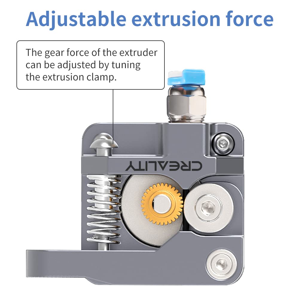 Creality Official Ender 3 Extruder Upgrade Metal Drive Feeder 3D Printer Parts for Ender-3 Pro/3S/3 V2/3 Max CR-10/10S Gray Aluminum 1.75mm Filament Extruder