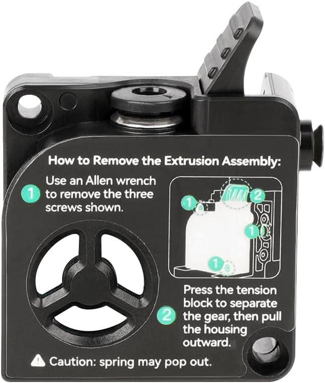 Creality Official K2 Plus Extruder Front Cover Kit, K2 Plus Extruder Front Cover_Near_Black, Drive Extruder Kit, 3D Printer Accessories for K2P