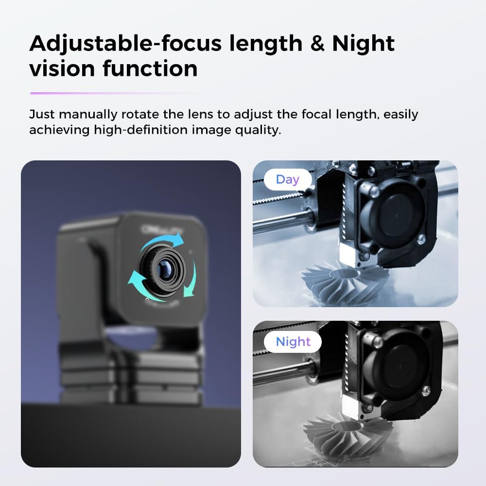 Creality Official Nebula Camera, Remote Monitoring, WiFi Connection, Auto Generate Time-Lapse Video, Compatible Sonic Pad/Nebula Pad/Ender-3 V3 KE/CR-10 SE/HALOT-MAGE
