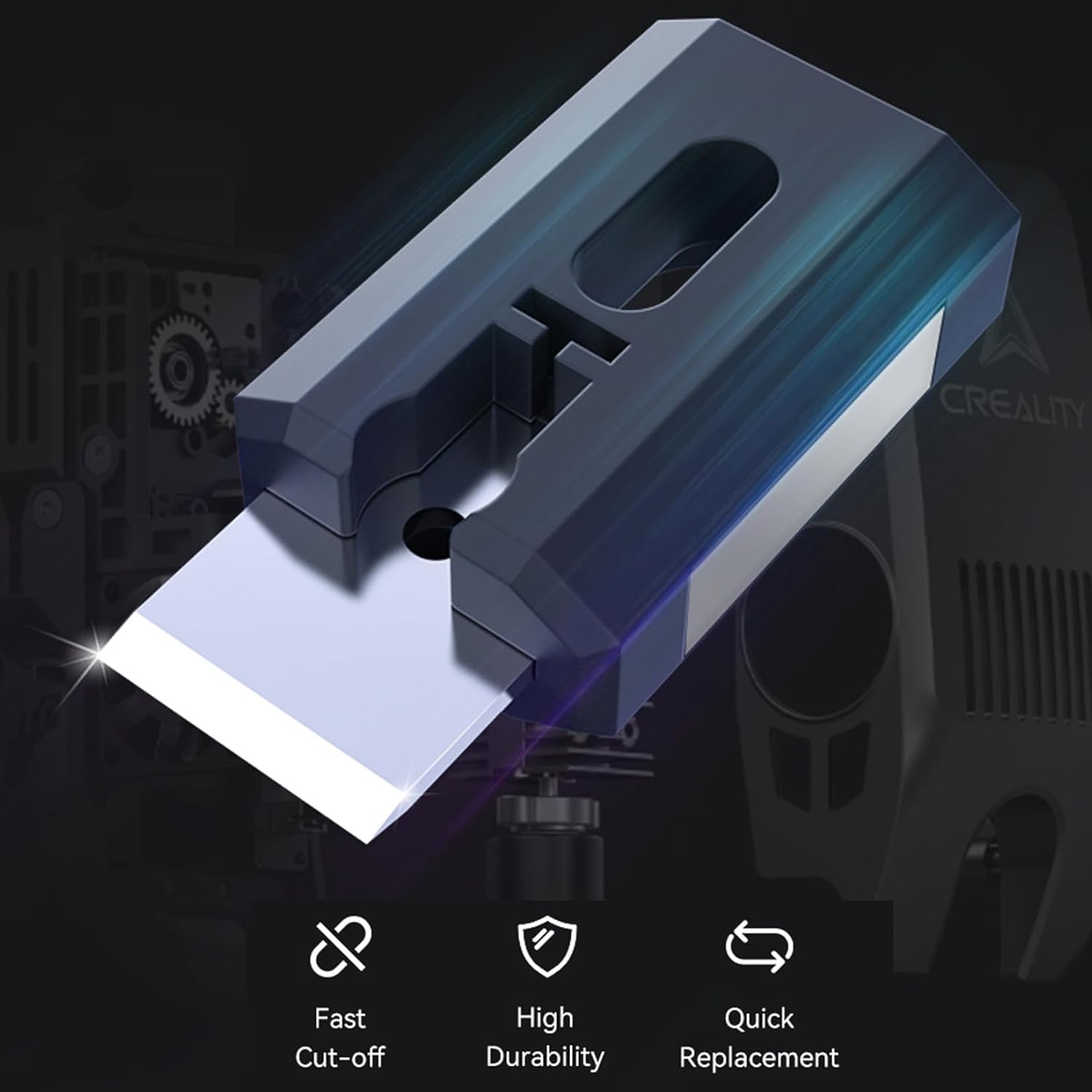 Creality 10PCS Filament Cutter Moudle for K2 Plus, 3D Printer Printer Head Quick Replacement and Fast Cut-Off Filament Cutter for K2 Plus, Creality Hi