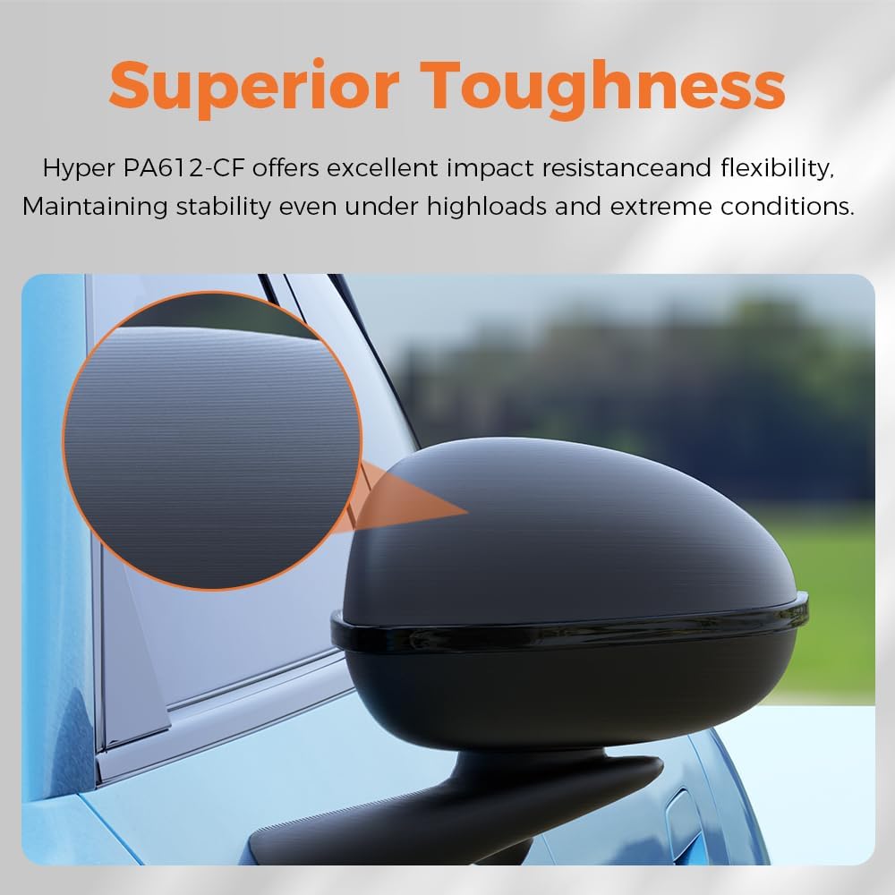 Creality Hyper PA612-CF 1.75mm 1KG, Halloween Gifts 3D Printer Filament - 15% Carbon Fiber Nylon Filament Reinforced - High-Strength, Low-Hygroscopic & Precision Molding for Industrial Applications