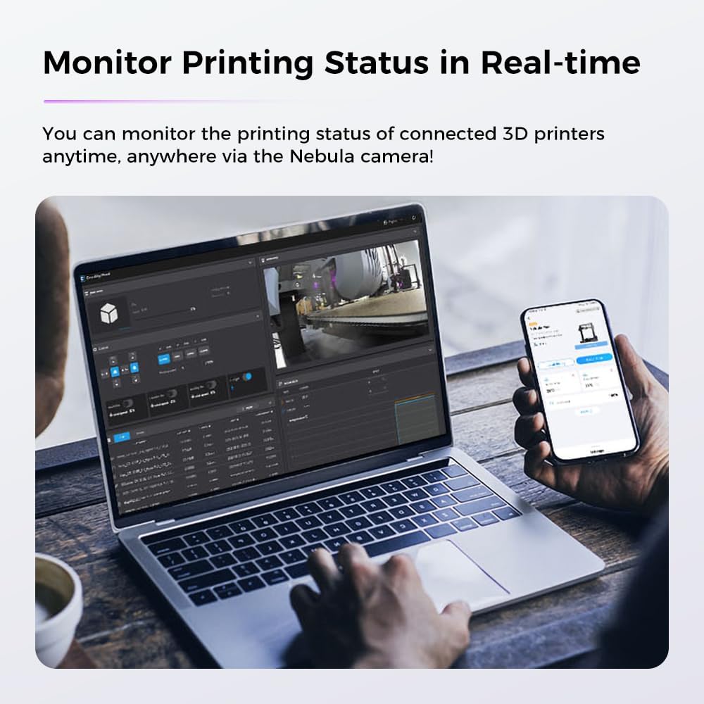 Creality Official Nebula Camera, Remote Monitoring, WiFi Connection, Auto Generate Time-Lapse Video, Compatible Sonic Pad/Nebula Pad/Ender-3 V3 KE/CR-10 SE/HALOT-MAGE