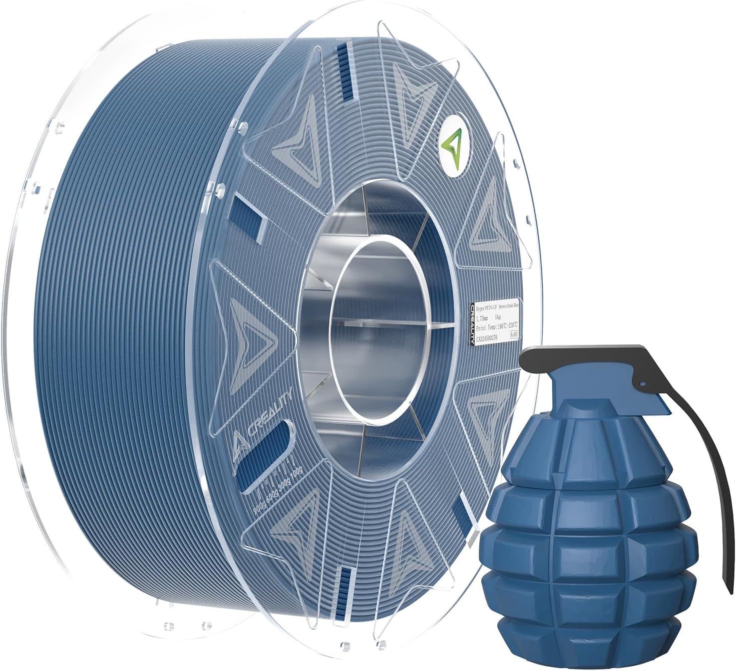 Creality Carbon Fiber PETG Filament 1.75 mm, PETG-CF 3D Printer Filament, Excellent Mechanical Properties, High Impact Strength, Heat-Resistant, Fits for Most 3D Printers, 1 KG 1 Spool