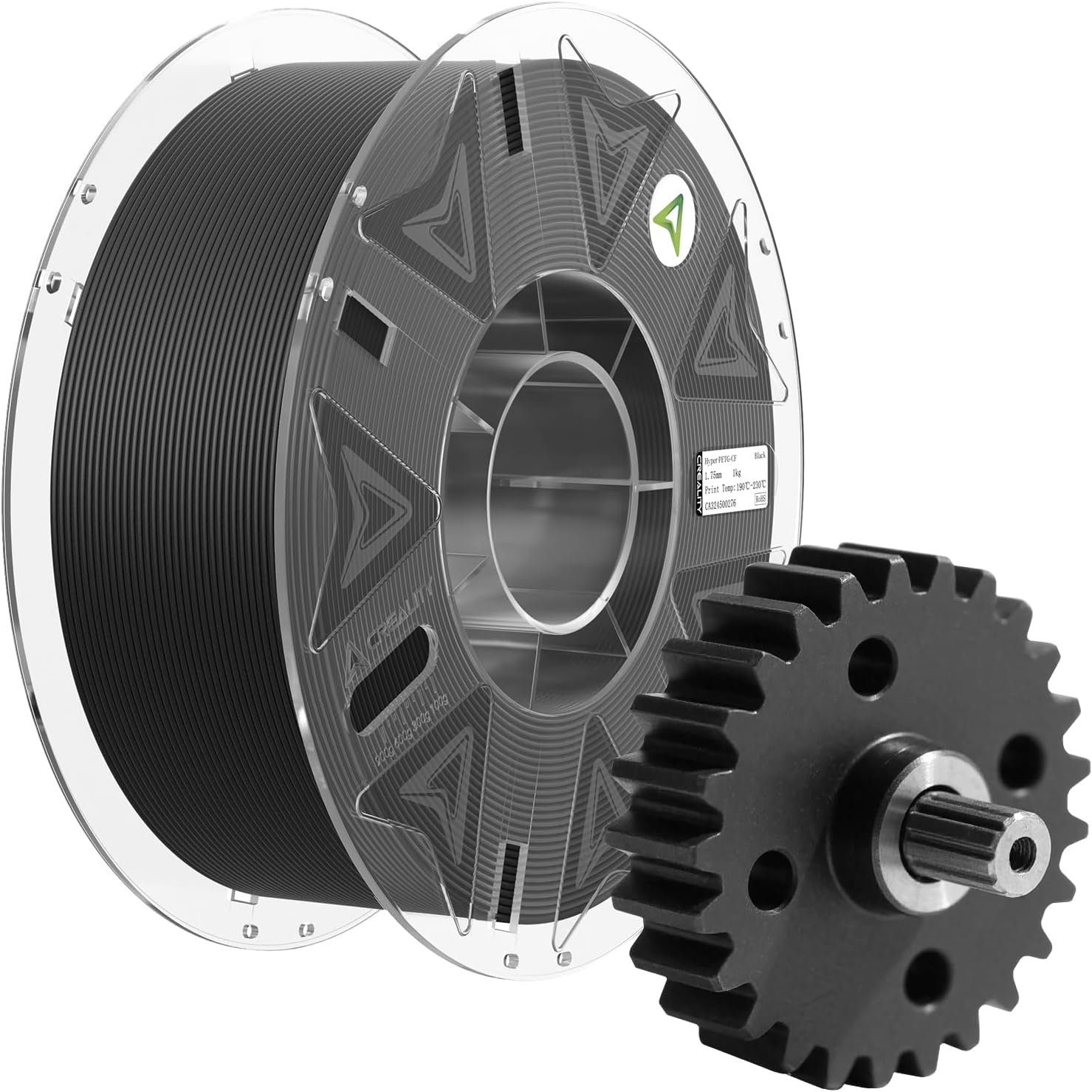 Creality Carbon Fiber PETG Filament 1.75 mm, PETG-CF 3D Printer Filament, Excellent Mechanical Properties, High Impact Strength, Heat-Resistant, Fits for Most 3D Printers, 1 KG 1 Spool