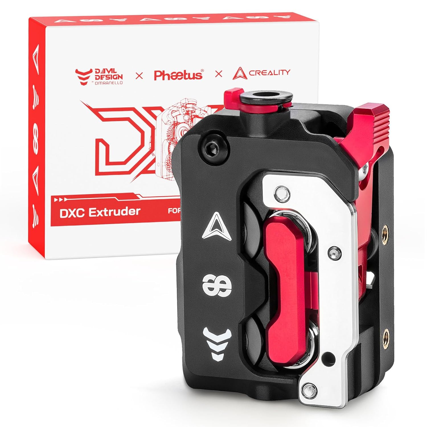 Creality DXC Extruder, K1 SE/K1C/K1/K1 Max Upgrade Extruder Kit with Smart Filament Break Detection, K1 Series Dual Gear Feeding Extrusion, Reducing Filament Wear Rate by 60%