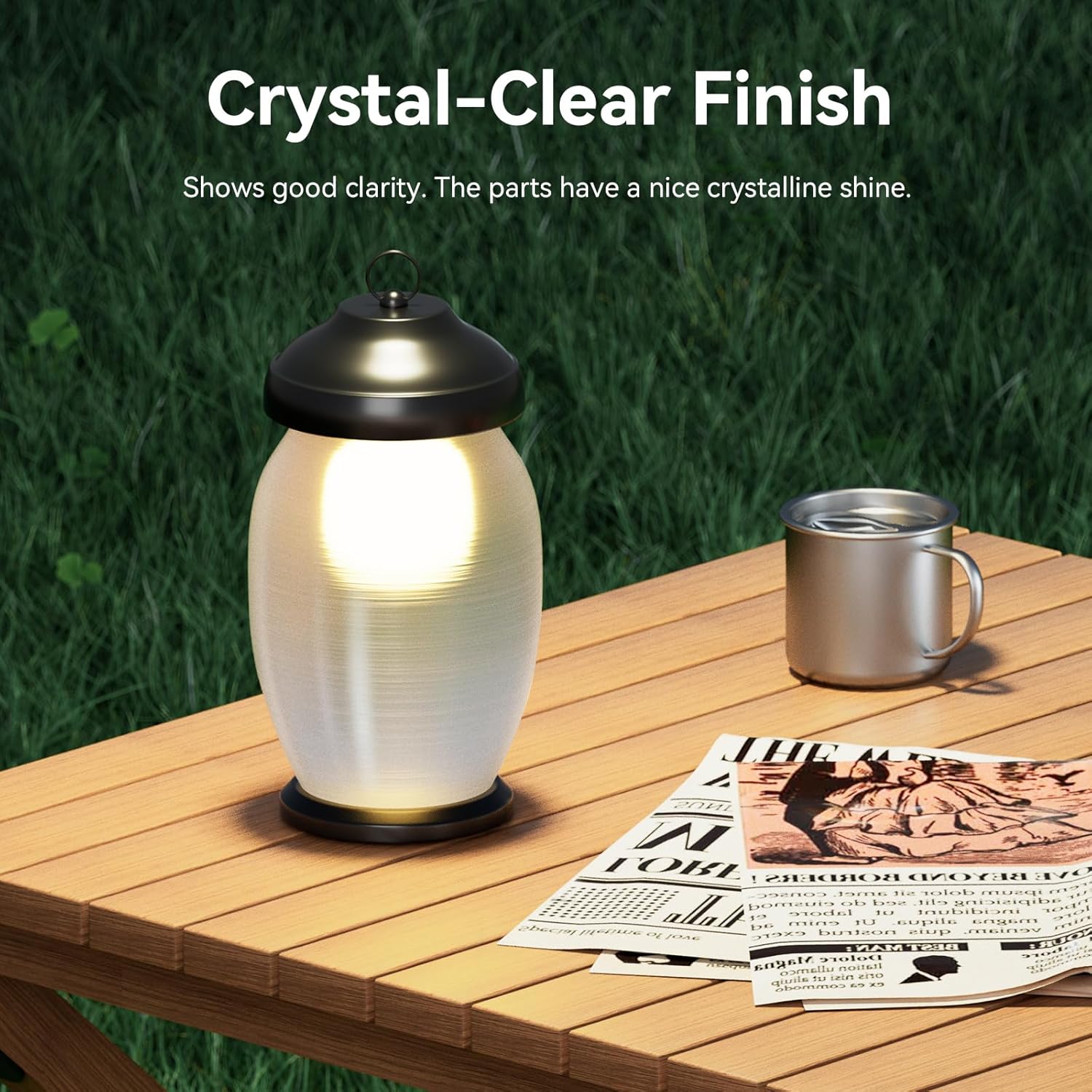 Creality Hyper PC Filament for 3D Printing, 3D Printer Filament with High Heat Resistance, Crystal-Clear, Easy to Print, Less Warping