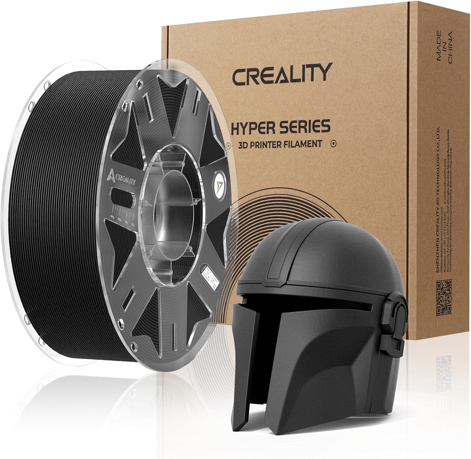 Creality PPA-CF 3D Printer Filament, 1kg, High-Performance Nylon with 15% Carbon Fiber, Black