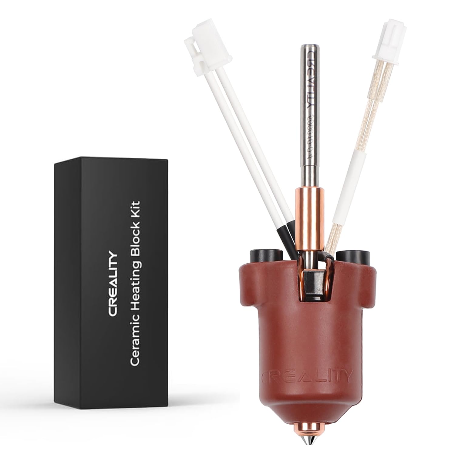 Creality Official Ender 3 V3 Plus/3 V3 Ceramic Heating Block Kit, with Integrated Nozzle, Supports 300°C High Temperature and 600mm/s High-Speed Printing 60W Fast Hotend Kit