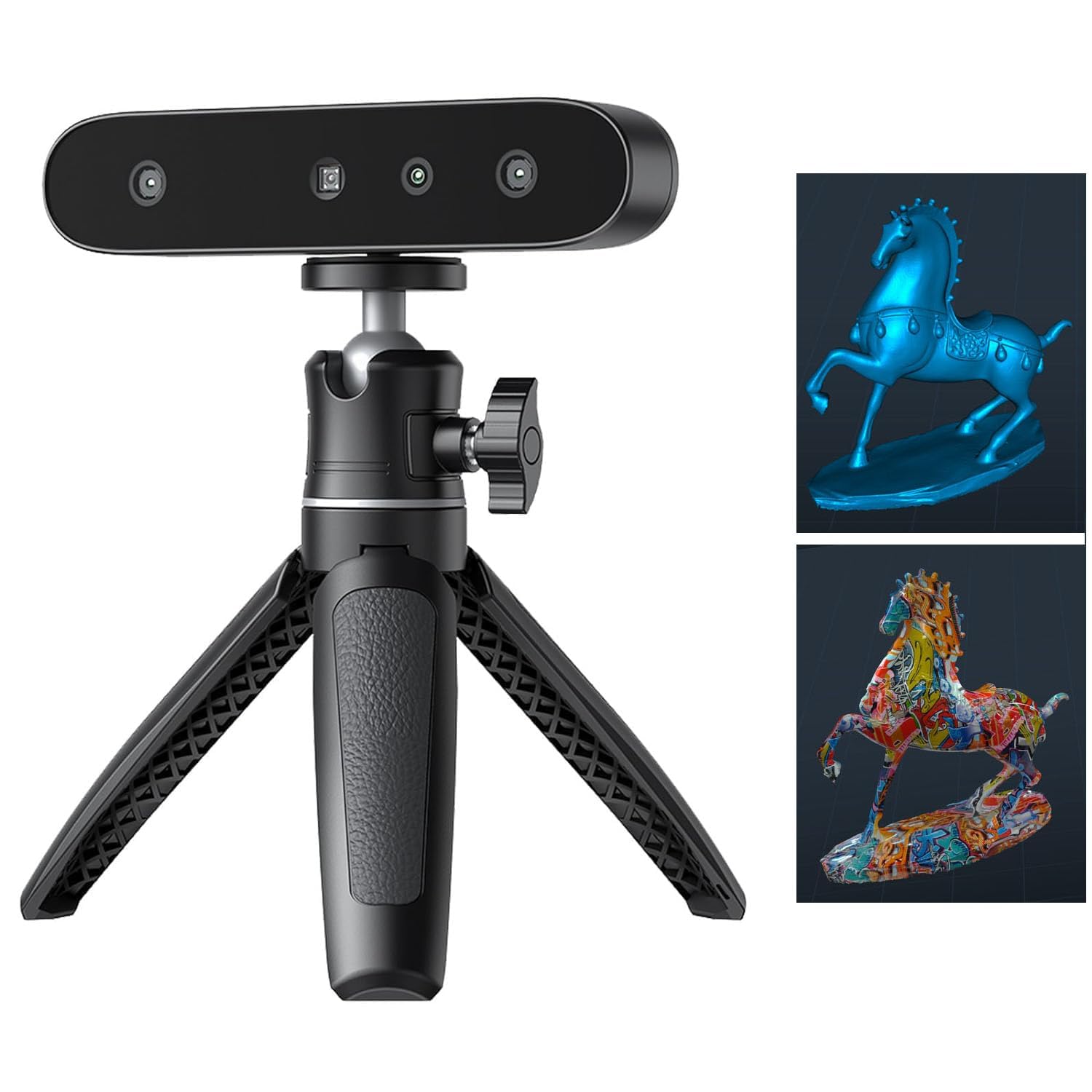 Creality CR-Ferret SE 3D Scanner for 3D Printing, Anti-Shake, 0.1Mm Precision, 30FPS Scanning Speed, Full-Color, Upgraded Desktop 3D Scanner for Body Hair Black Metal Non-Reflective Objects