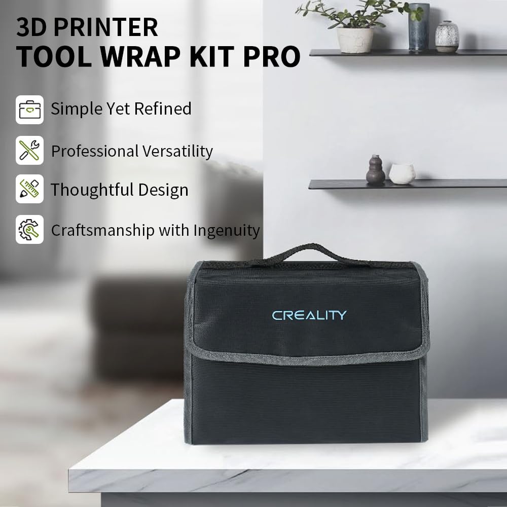 Creality 3D Printer Tool Kit, 74 Pcs in 1 3D Printing Tool Kit Includes Deburring Tool, Nozzle Cleaning Kit, Screwdriver Kit, Removal/Assembly Tools, 3D Printer Tool Wrap Kit Pro for All Printers