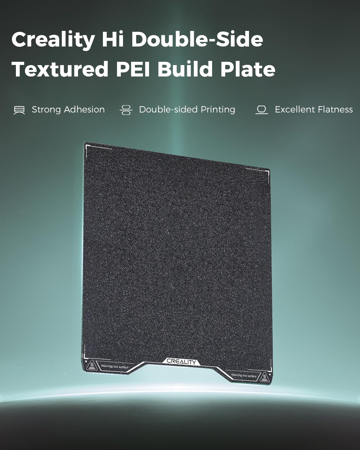 Creality Official Hi Build Plate, Double-Side Textured Surface Magnetic Flexible Spring Steel Bed Plate 280x265mm for 3D Printer Hi, Hi Combo (Without Magnetic Base)