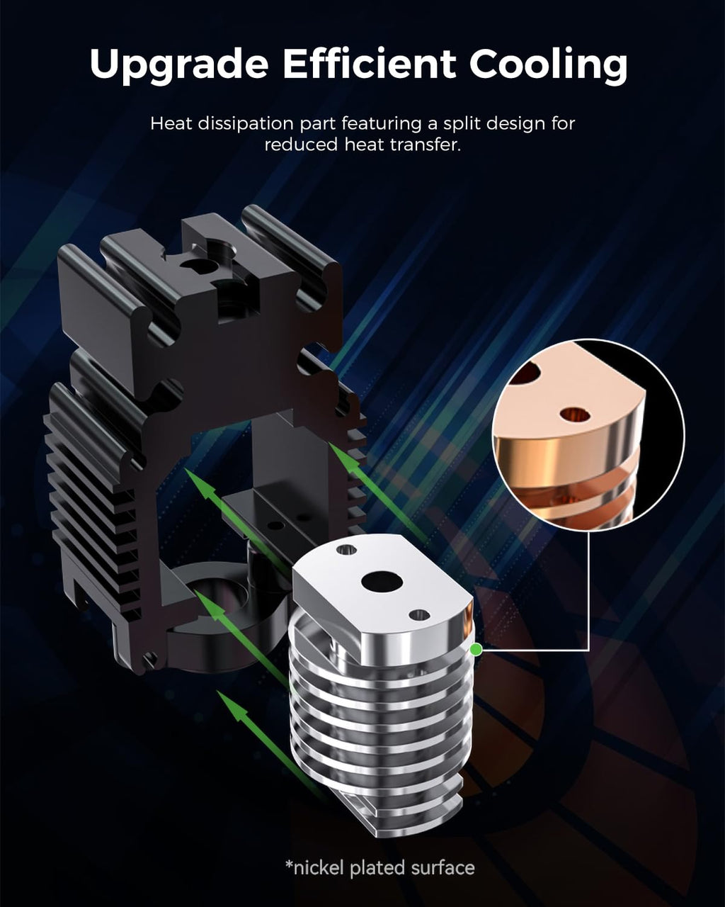 Creality Official Ender 3 V3 SE/KE Upgrade Hotend Kit, with Quick-swap Nozzle Kit, Supports 300°C High Temperature and 600mm/s High-Speed Printing, Ceramic Heating Block Kit for Ender 3 V3 SE/KE