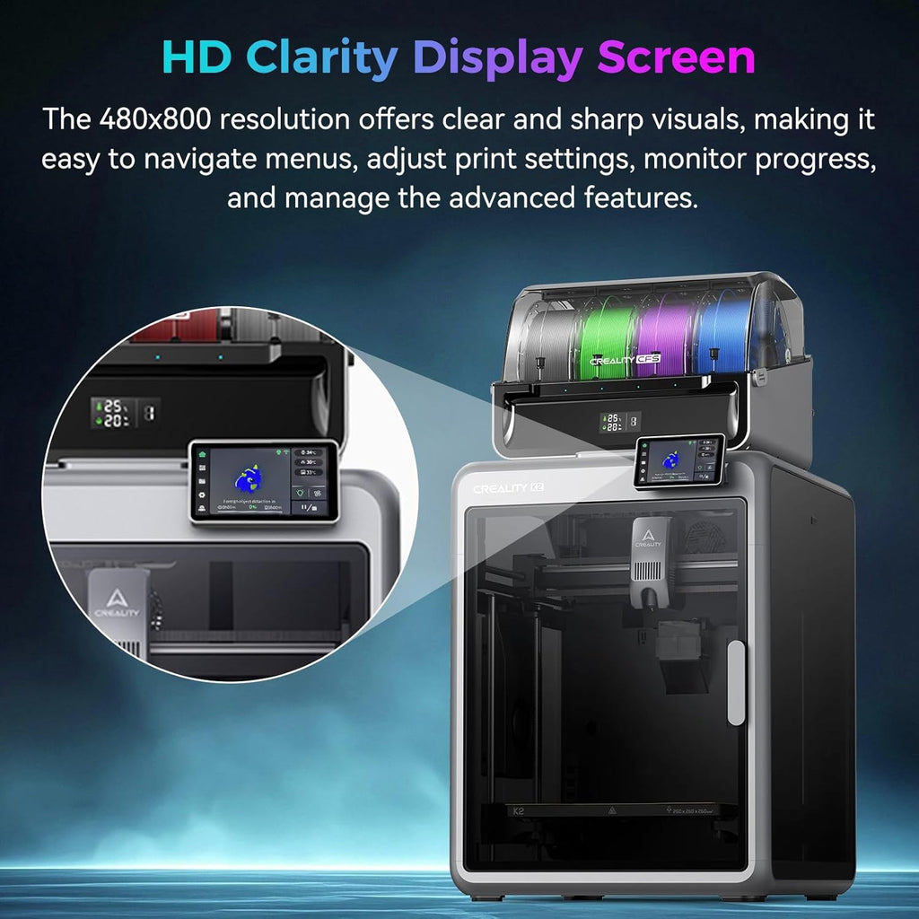 Creality Official K2/K2 Pro Touchscreen Kit, Original 480x800 Pixel LCD Touch Screen Kit, 4.3" HD Touch Screen Display Kit, Durability and Quick Replacement Parts for Creality K2/K2 Pro 3D Printer