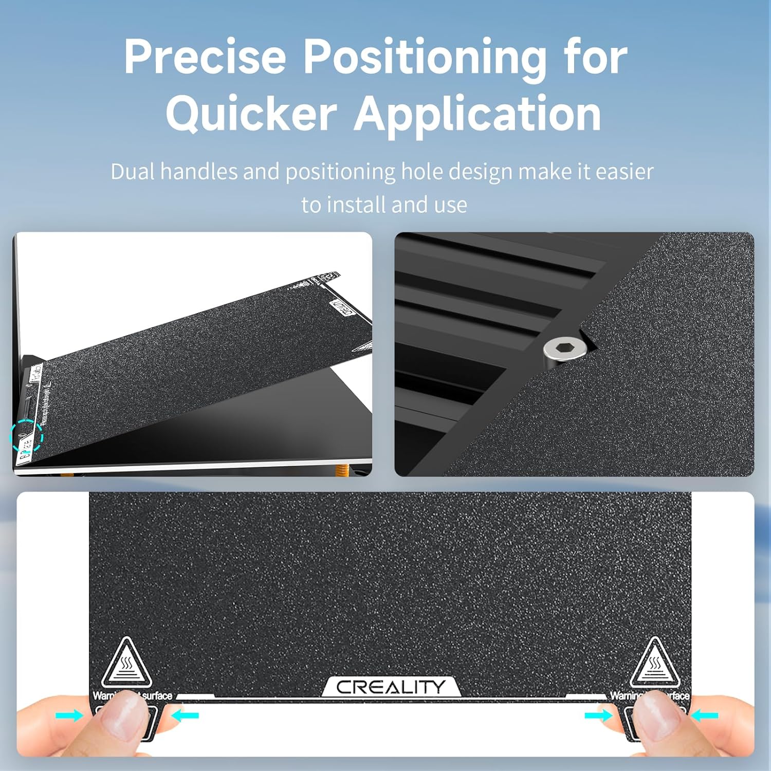 Official Creality K1C Build Plate 235x235mm Textured PEI Sheet with Nozzle Cleaner Flexible Spring Steel Magnetic Platform Plate for K1/K1C/K1 SE/Ender 3/3 V2/3 V3/3 V3 KE/3 V3 SE/3 Neo/3 V2 Neo