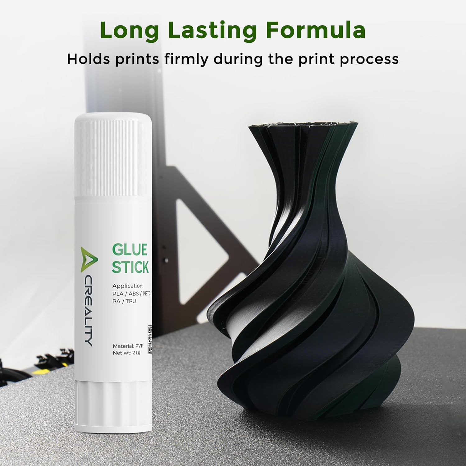 Creality 3D Printer Glue Sticks 4 Pack Enhanced First Layer Adhesion Reduce Warping on Hot Bed, PVP Solid 3D Print Glue Sticks Compatible with PLA/ABS/PETG/PC/PA/TPU, Each Weighing 21g/0.74oz