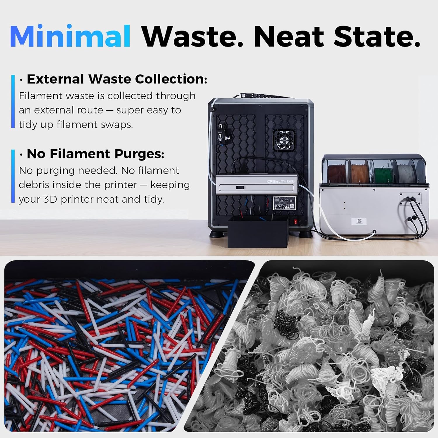 Official Creality CFS-C, Multicolor 3D Printer Filament System, 2026 New Version External Cutter & Buffer, Filament Run-Out/Tangle Detection for K1 Max 2025, K1C 2025, K1 Max, K1C, K1, K1 SE