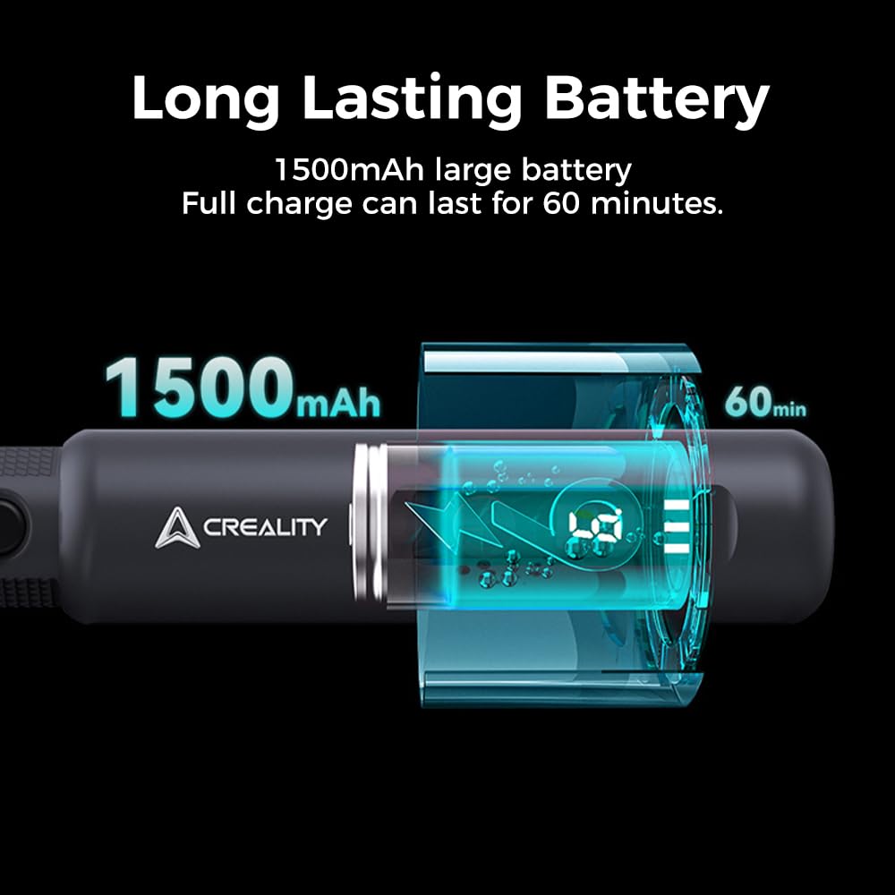 Creality 3Dプリンターツール コードレスロータリーツールキット 25個 コードレス ハンドヘルド 3.7V 多機能 6段階変速 長寿命バッテリー 3Dプリントモデル 研削 研磨 穴あけ 切削