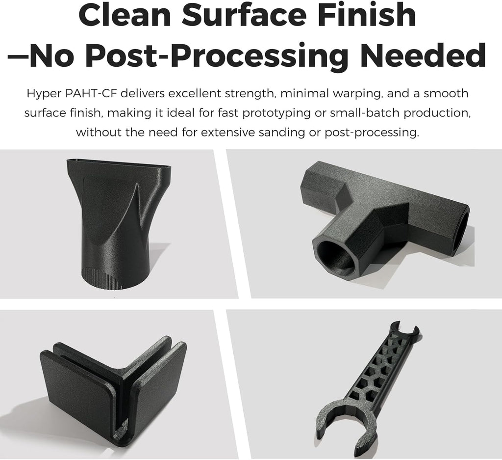 Creality Hyper PAHT-CF 3D Printing Filament 1.75mm, Carbon Fiber Reinforced Nylon High Temp Filament, High-Performance, Corrosion Resistance 2.2LB/Spool for Most 3D Printers