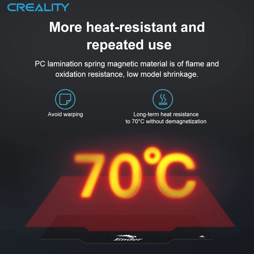 Creality 2 PCS Ender 3 Bed Ultra-Flexible Removable Magnetic Removable Build Surface Hotbed Cover Print Platform Kit for Ender 3 Neo/Ender 3 V2 Neo/Ender 3 S1/Ender 3 S1 Pro/Ender 3 V3 SE 235x235mm