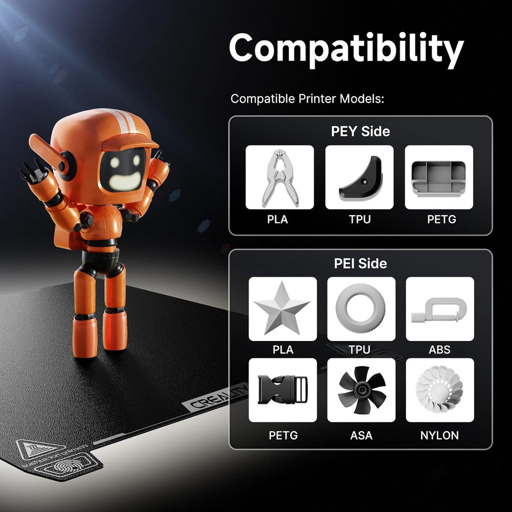 Creality 3Dプリンタービルドプレート 235 x 235mm エポキシ樹脂 3Dプリンターベッドプラットフォーム Ender 3/Ender 3 V2/K1/K1C/Ender 3 V3/Ender 3 V3 KE/Ender 3 V3 SE/Ender 5 S1/CR 10 SE 3Dプリンター用