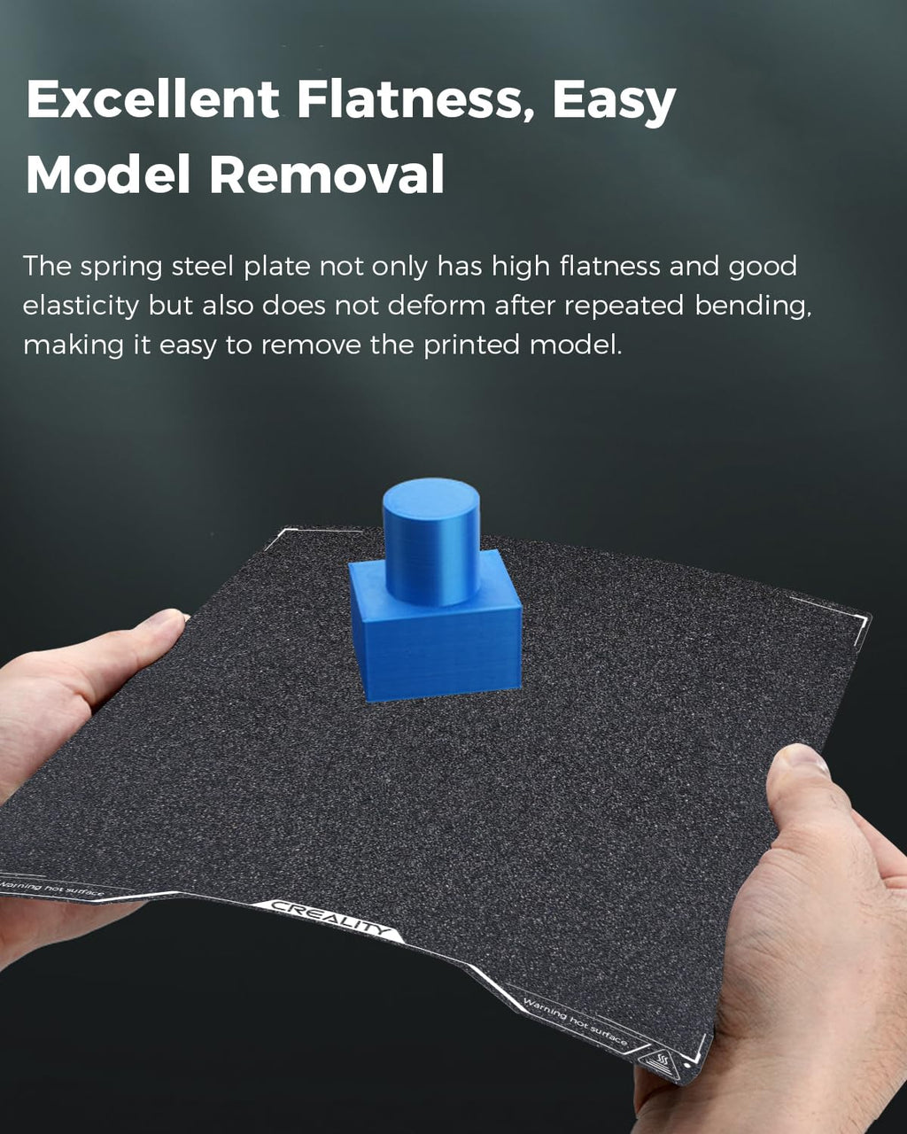 Creality Official Hi Build Plate, Double-Side Textured Surface Magnetic Flexible Spring Steel Bed Plate 280x265mm for 3D Printer Hi, Hi Combo (Without Magnetic Base)