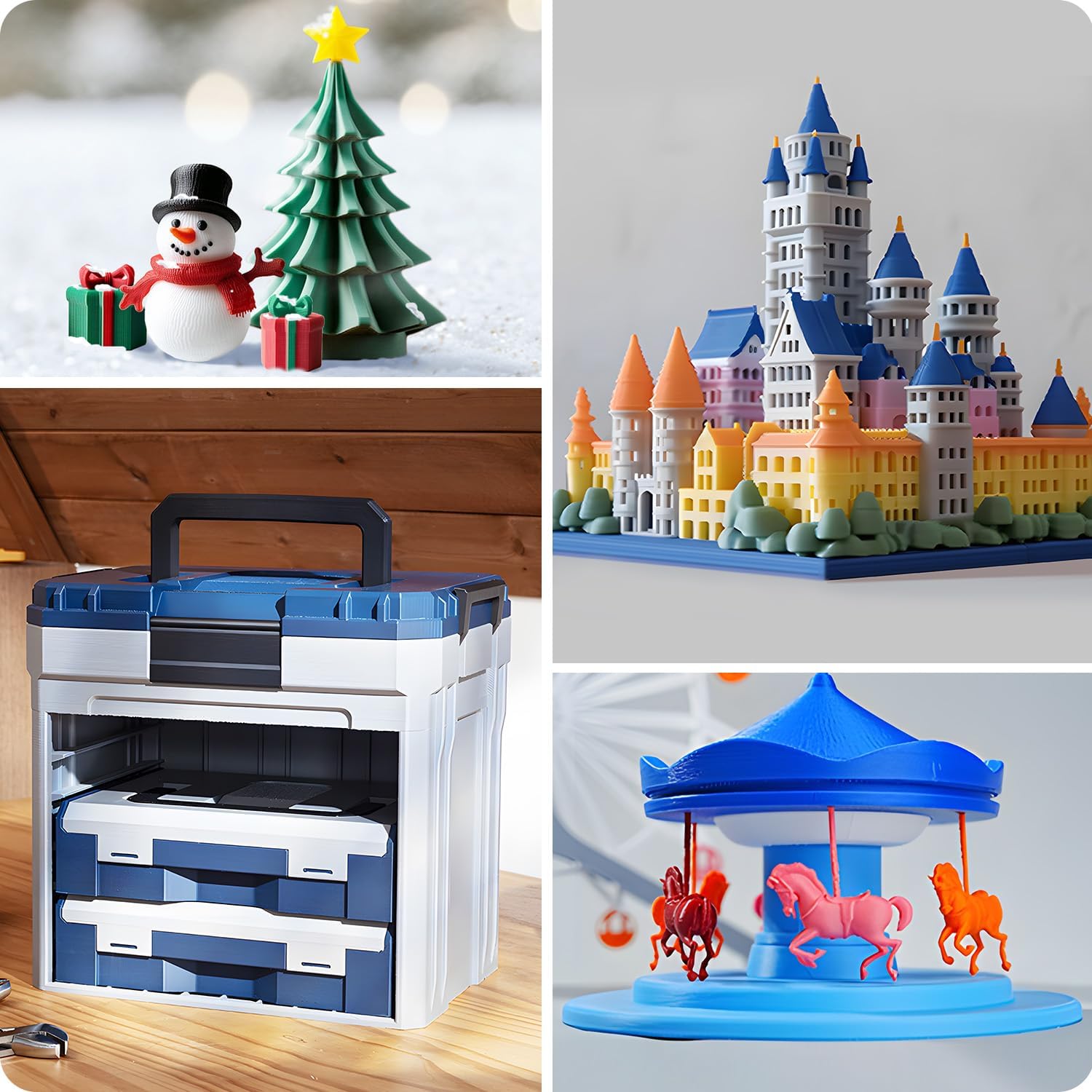 Official Creality CFS, Multicolor 3D Printer Filament System, Anti-Moisture Filament Storage, Supports 16 Color Printing for K2 Series/K1 Series CFS Upgrade Kit/K1 MAX/K1 SE/K1C/Hi