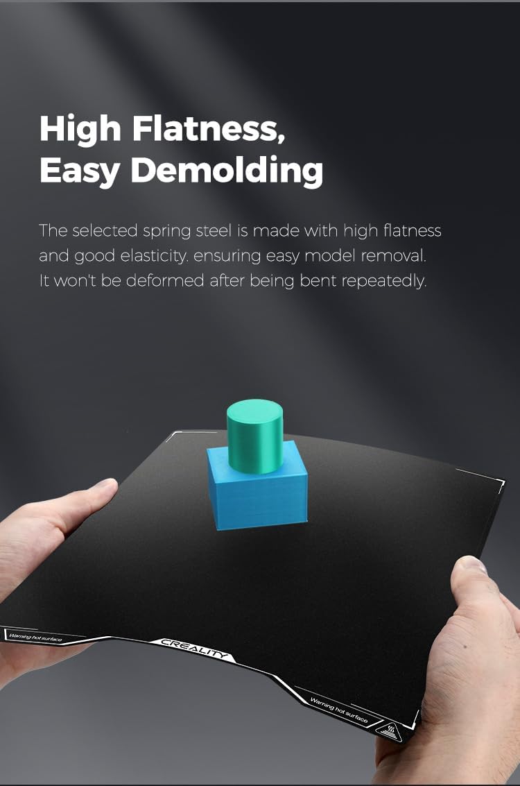 Creality Hi Epoxy Resin Build Plate (280 * 265mm), Without Magnetic Flexible Steel Plate, Excellent Adhesion, High Flatness, 3D Printer Platform for Creality Hi