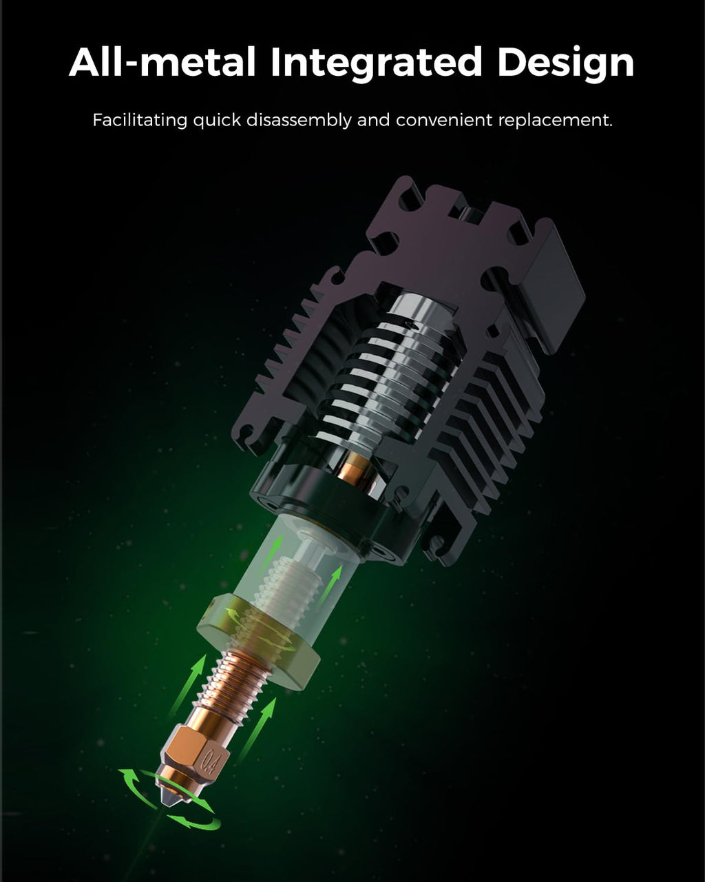 Creality Official Ender 3 V3 SE/KE Upgrade Hotend Kit, with Quick-swap Nozzle Kit, Supports 300°C High Temperature and 600mm/s High-Speed Printing, Ceramic Heating Block Kit for Ender 3 V3 SE/KE