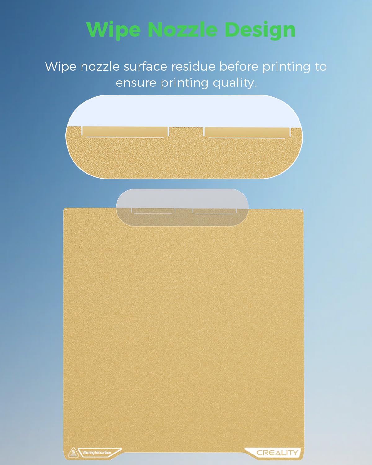 Creality Official K2 Pro Build Plate, 310x325mm Textured PEI Sheet, Double Sided Magnetic Flexible Removable Spring Steel Printing Plate 3D Printer Bed Plate (Without Magnetic Base)