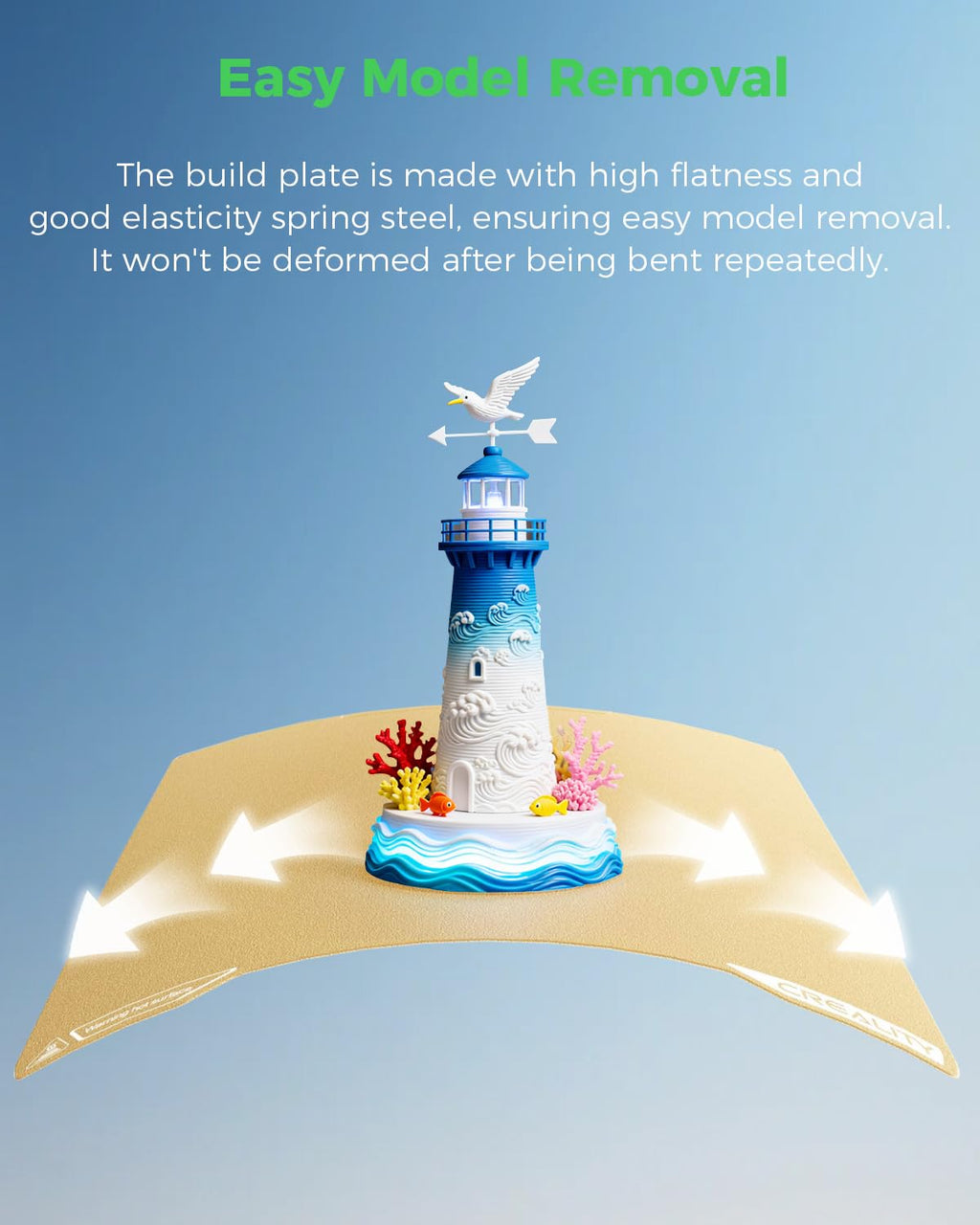 Creality Official K2 Pro Build Plate, 310x325mm Textured PEI Sheet, Double Sided Magnetic Flexible Removable Spring Steel Printing Plate 3D Printer Bed Plate (Without Magnetic Base)